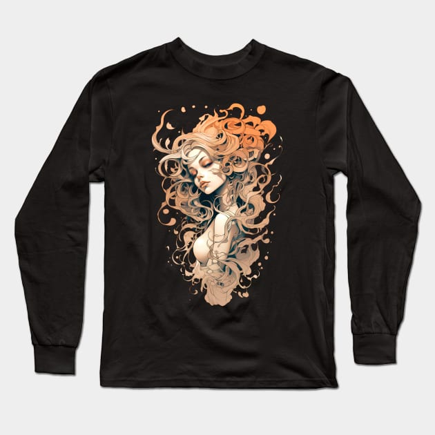 Sea foam Long Sleeve T-Shirt by NemfisArt